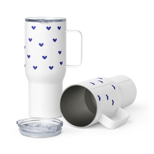 Cupsy Blue Hearts Design